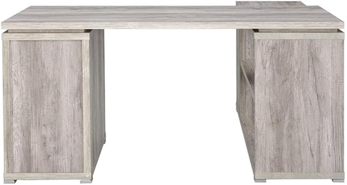 Pemberly Row L Shape Corner Storage Desk in Grey Driftwood, Letter/Legal File - Image 7