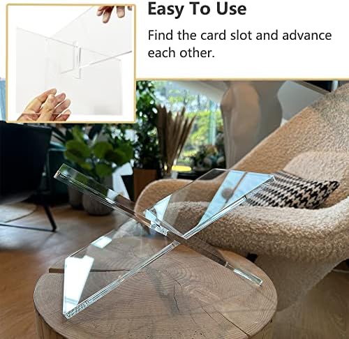 Clear Acrylic Book Stand for Display and Reading, Modern Open Book Holder for...