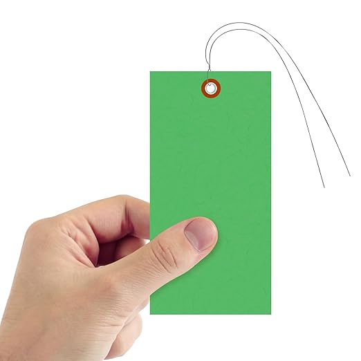 SmartSign 6.25 x 3.125 inch “Green” Blank Tyvek Shipping Tags - Image 2
