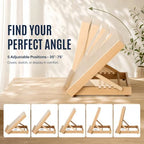 12.5"x16.5" foldable beechwood tabletop painting easel shown in use