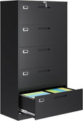 AFAIF 5 Drawer File Cabinets for Home Office, Metal Filing Cabinet by AFAIF