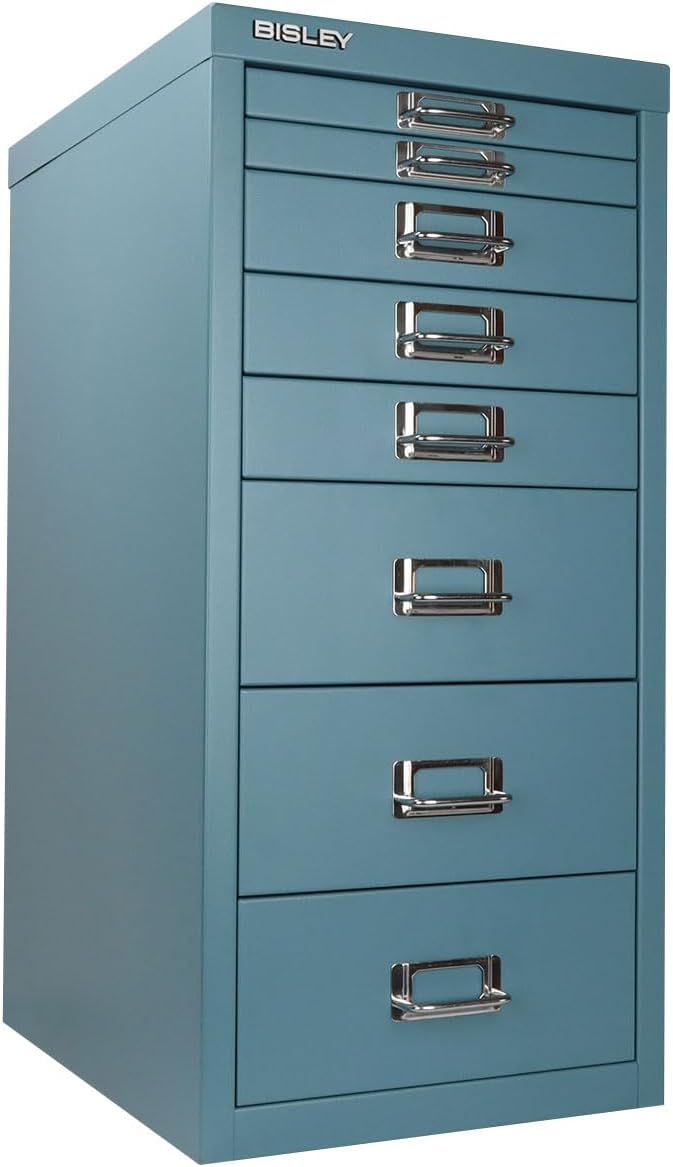 Bisley 8-Drawer Steel MultiDrawer Cabinet - Doulton Blue