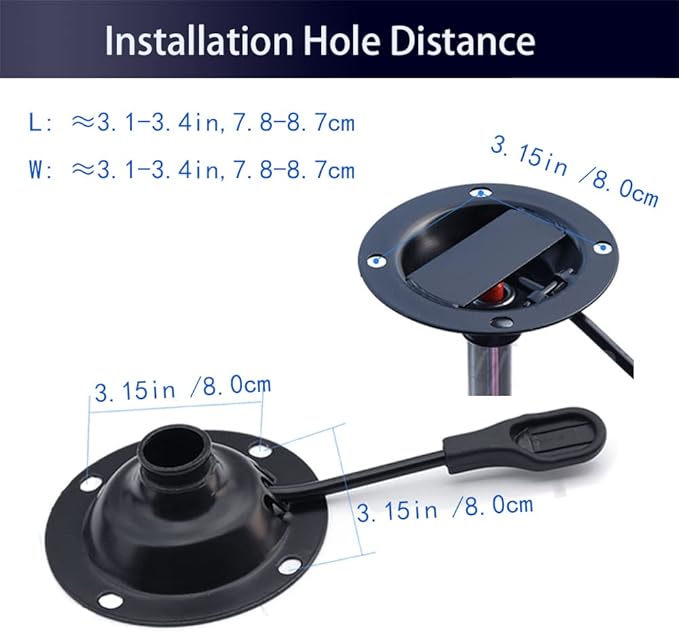 Gjpwyfdc Office Chair Tilt Mechanism Replacement, Heavy Duty 3.1'' X 3.1''- - Image 3