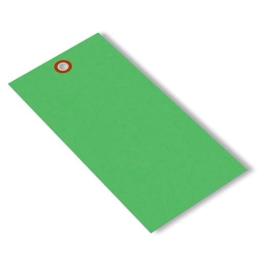 SmartSign 6.25 x 3.125 inch “Green” Blank Tyvek Shipping Tags by SmartSign