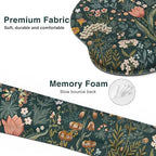 Ergonomic Mouse Pad with Wrist Rest and Keyboard Wrist Rest, Mousepad | Memory Foam Wrist Rest for Computer Keyboard, Pain Relief, Non-Slip Base, Mouse Pad Wrist Support for Gaming, Green Flowers