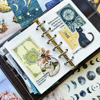PRSTINCOL Vintage Astrology Sticker Book with Celestial Papers, 40 Pages | 40 Pages Including 20 Sticker Sheets and 20 Vintage Ephemera Papers Featuring Zodiac, Celestial Maps and Astronomy Designs