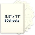 Cardstock 8.5 x 11, Thick Printer Paper, Card Stock Paper 200 gsm, 80 Sheets by Glyanlee