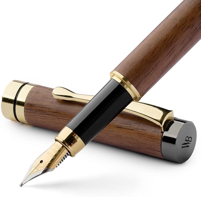 Wordsworth & Black Fountain Pen Set, Luxury Bamboo Wood by WordsworthBlack