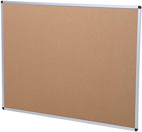 VIZ-PRO Cork Notice Board, 48 X 36 Inches, Pack of 2, Silver Aluminium Frame