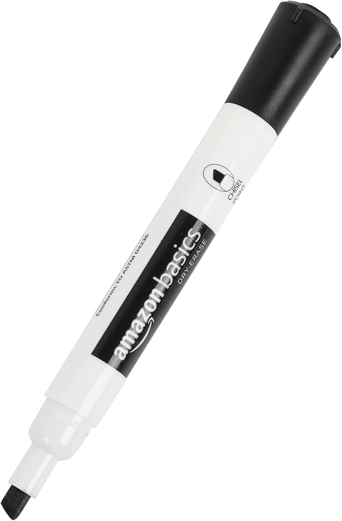 Amazon Basics Low-Odor Chisel Tip Dry Erase Whiteboard Marker - Image 3
