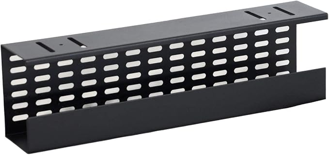 AEONS Under Desk Cable Management Tray Black Horizontal 16-inch Under Desk - Image 8