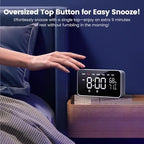 dekala bed shaker loud alarm clock for heavy, front angle view