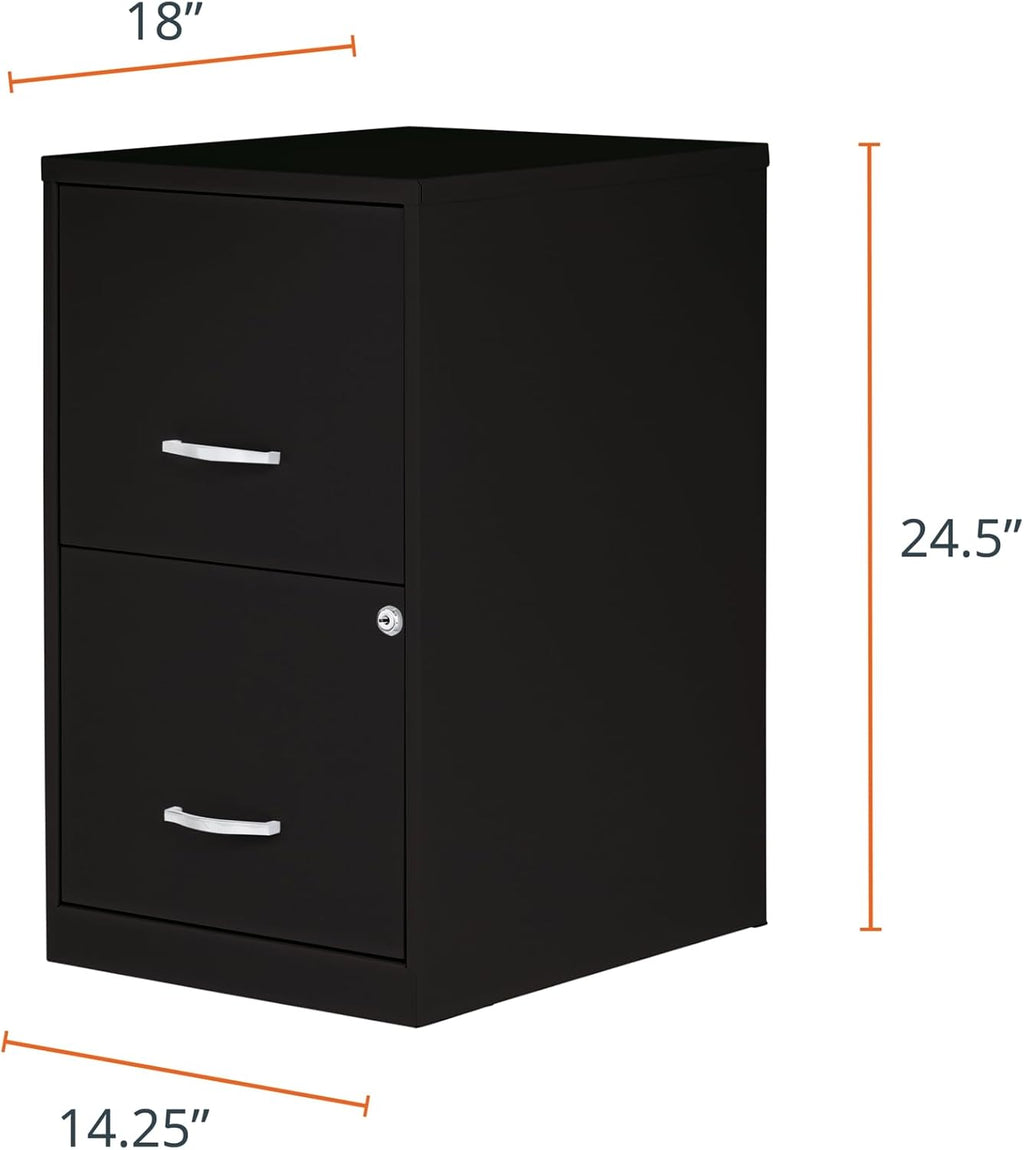 NuSparc 2 Drawer Locking Filing Cabinet | Pre-Assembled Steel Construction | Space-Saving Design is Perfect for Home and Small Office | Letter-Size | Assembled in North America