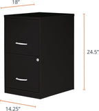 NuSparc 2 Drawer Locking Filing Cabinet | Pre-Assembled Steel Construction | Space-Saving Design is Perfect for Home and Small Office | Letter-Size | Assembled in North America