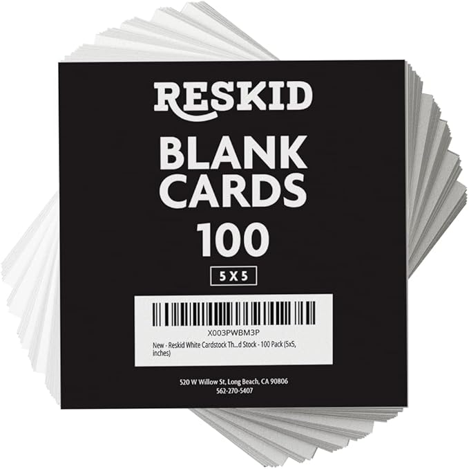 Reskid White Cardstock Thick Paper - Image 2