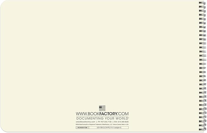 BookFactory Accounting Ledger Notebook/Large 4 Column Accounting Ledger - Image 4