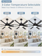 zmishibo 72 inch ceiling fans with lights,8 aluminum showing dimensions
