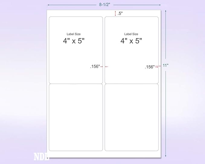 NextDayLabels - 8-1/2 x 11 Neon Color High Light Fluorescent Labels - Image 2
