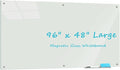 Large Glass Dry Erase Board, 96 x 48 Inches Magnetic Glass Whiteboard by ATROSONIK