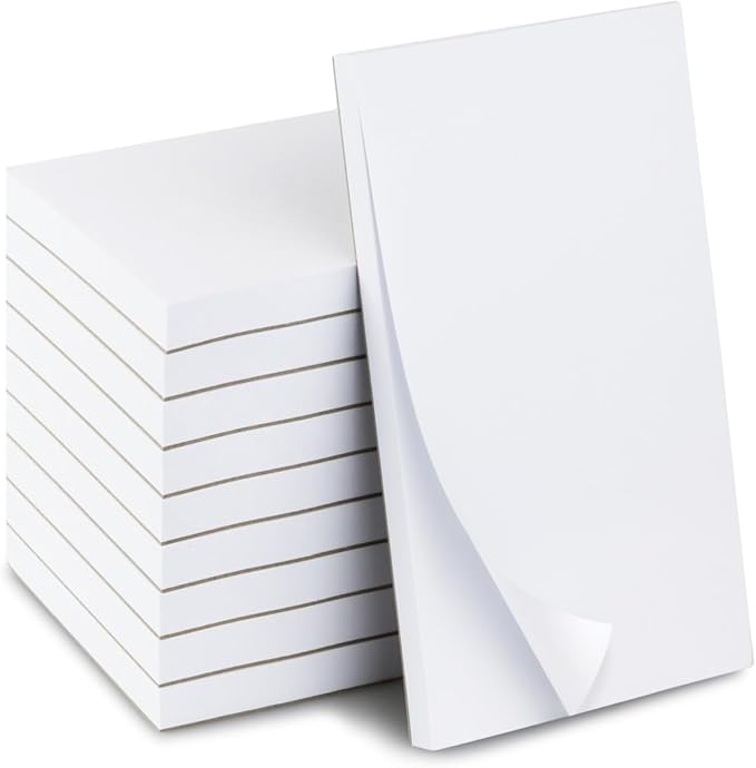 KitchenDine 10 Pack Note Pads 3x5 | 100 Sheets Per Memo Pad | Server Note Pads by Unknown