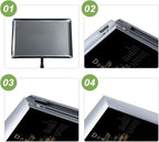 Adjustable Poster Sign Stand Holder Heavy Duty Snap Open Aluminum Pedestal - Image 4