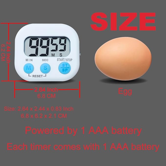 Digital Kitchen Timer, BESTWYA Electronic Timer - Image 2