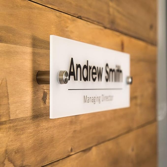 Personalized Office Door Sign, Custom Acrylic Name Plate - Image 3