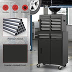 dreamade 5-drawer tool chest combo, rolling tool cabinet, front angle view