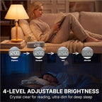 fabric digital alarm clock for bedroom, wireless charging, package contents