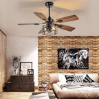 depuley 42-inch ceiling fans with lights: caged ceiling, view 9
