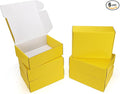 PHAREGE 12x9x4 inch Gift Shipping Boxes Bulk 6 Pack Yellow, Tab Lock Tuck Top by PHAREGE