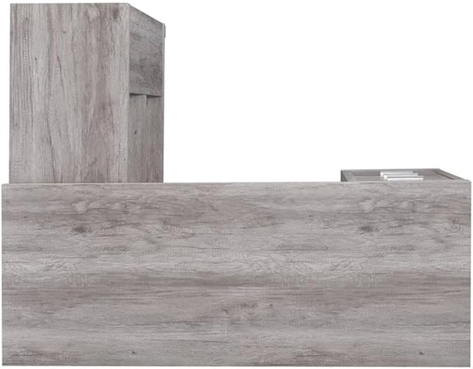 Pemberly Row L Shape Corner Storage Desk in Grey Driftwood, Letter/Legal File - Image 8