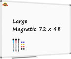 Lockways Large Dry Erase Board 72 x 48 Inch, Magnetic White Board
