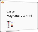 Lockways Large Dry Erase Board 72 x 48 Inch, Magnetic White Board by Lockways