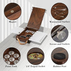 acode wood travel watercolor palette, plein air easel, package contents