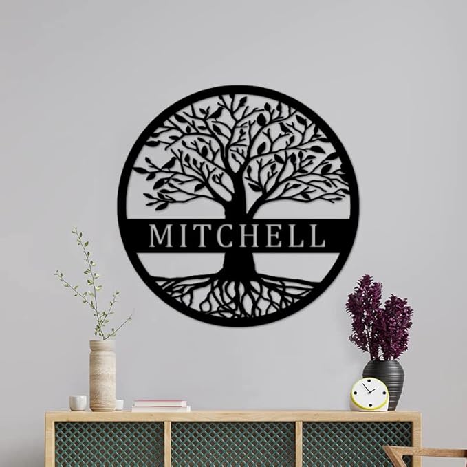 Custom Name Elaborate Tree of Life Metal Sign Personalized Tree of Life Metal - Image 4