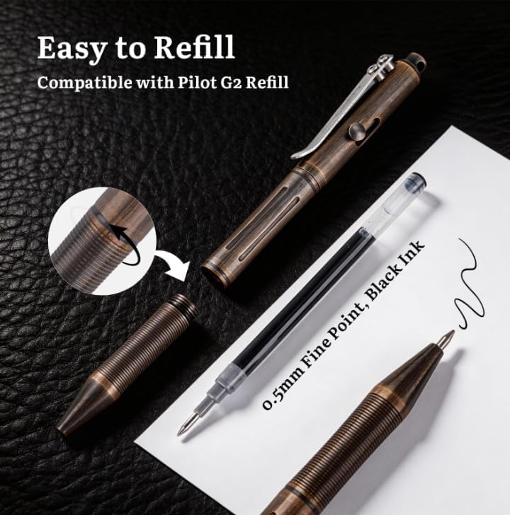 SMOOTHERPRO Stainless Steel Bolt Action Pen Compatible with Pilot G2 Refill