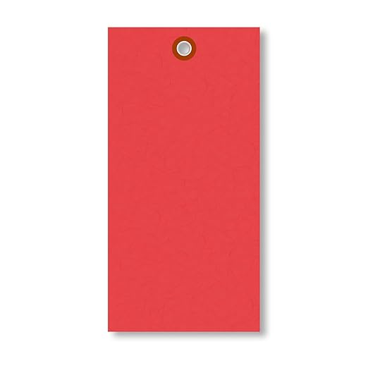SmartSign 6.25 x 3.125 inch “Red” Blank Tyvek Shipping Tags by SmartSign