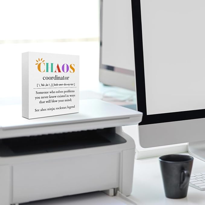 Chaos Coordinator Wood Box Sign, Chaos Coordinator Gifts, Thank You Gifts - Image 6
