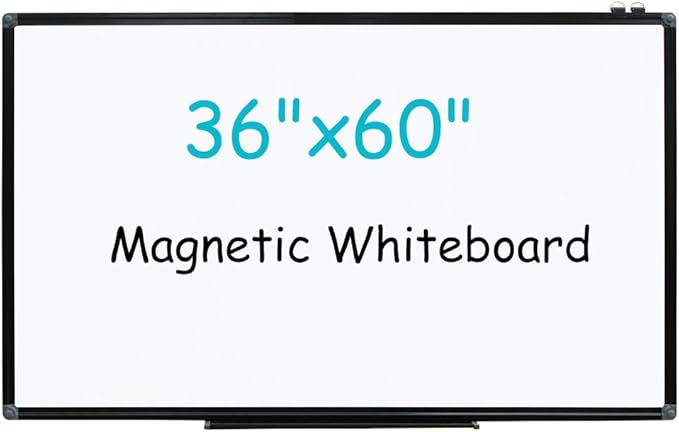 XIWODE Large 36x60 Inch Magnetic Dry Erase Whiteboard，Black Aluminum Frame by XIWODE