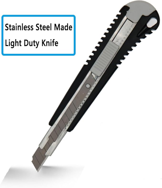 WEKOIL 9mm Snap Off Utility Knife 3 Pack High Hardness Retractable Box Cutters - Image 2