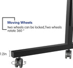 DlandHome Rolling Laptop Desk Stand Up Adjustable Mobile Laptop Desk, 23.6 - Image 7