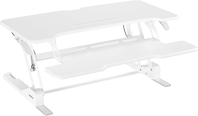 Mount-It! Standing Desk Converter White 38” Wide Height Adjustable Stand Up - Image 9