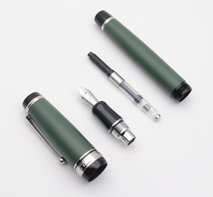 xixixiaozhu Metal Big Fountain Pen Set Medium Nib 0.7mm, Includes Ink Refill - Image 4