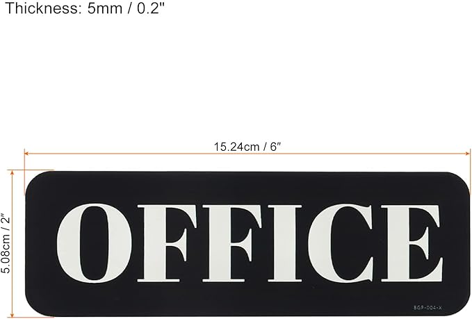 PATIKIL Office Sign, Acrylic 6"x2" Self Adhesive Door Sign Sticker Waterproof - Image 2