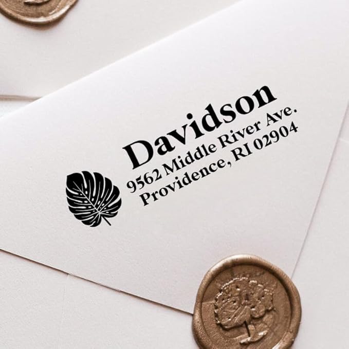 Custom Floral Address Stamp | Choose from 12 Designs | Multiple Ink Color - Image 3