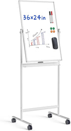 Rolling Whiteboard/w Height Adjustable, Mifuro 24 X 36 Large Portable Dry Erase by MifuroOfficeProduct