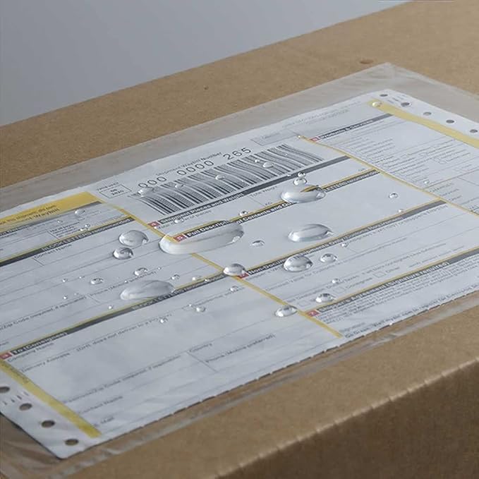 BEUYI Clear 7.5'' x 5.5'' Packing List Envelopes, Adhesive Shipping Label - Image 3