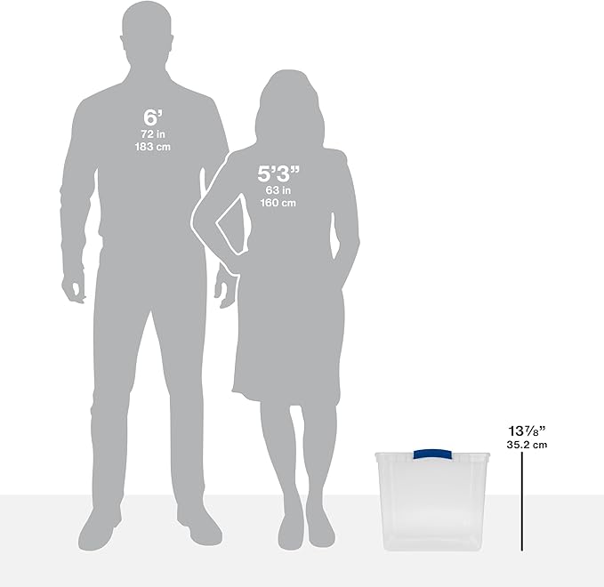 2 Pack 66 Quart Heavy-Large Clear Plastic Storage Bins - Image 8