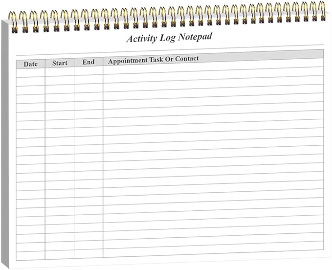 Getvow Activity Log Notepad by Getvow